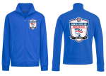 Zipperjacke mit Stehkragen "Hansa Fanclub Nordhessen" - royalblau - Brustlogo und Rücken groß"
